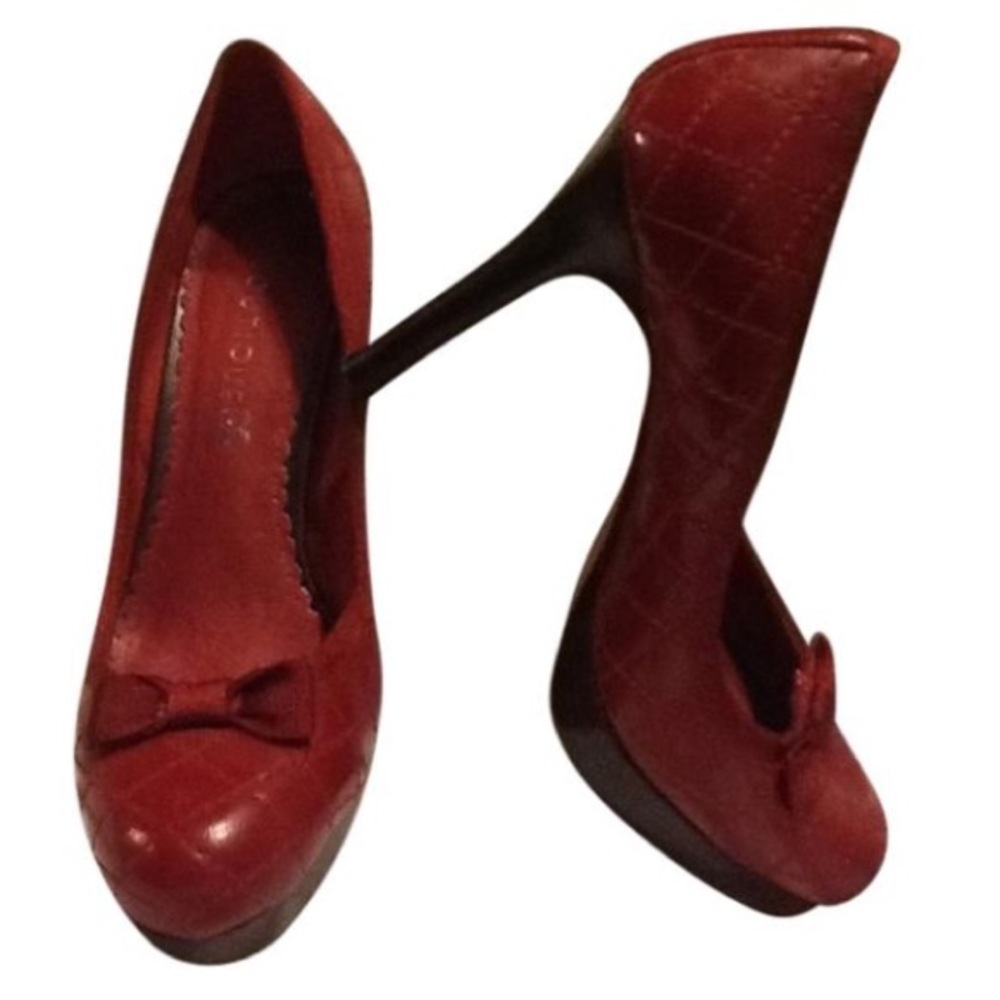 Boutique 58 Red Quilted Heels